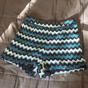 Blue Spectrum Crochet Hot Pants (High Waisted)